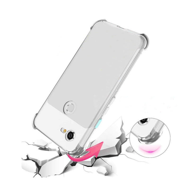 Google Pixel 4A Fourcorner Étui en silicone souple résistant aux gouttes pour Pixel4 4XL