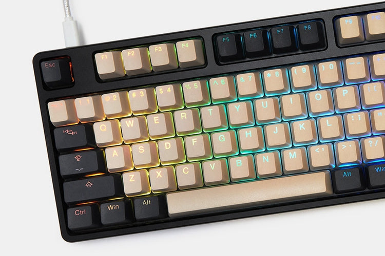 Clavier mécanique translucide moulé à deux couleurs personnalisé Diy Chara