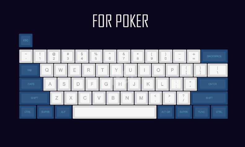 Blue and white Laser Engraving Keyboard
