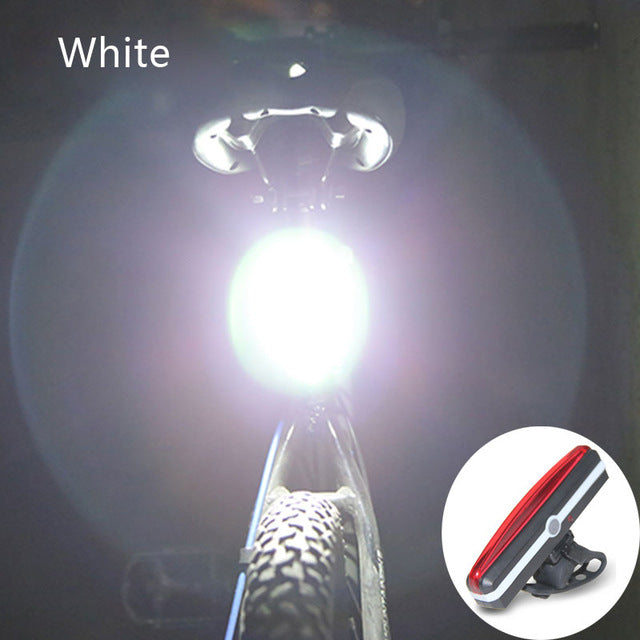 USB Rechargeable Vélo Riding COB Tail Light Mountain Bicycle LED Safety Warning Li
