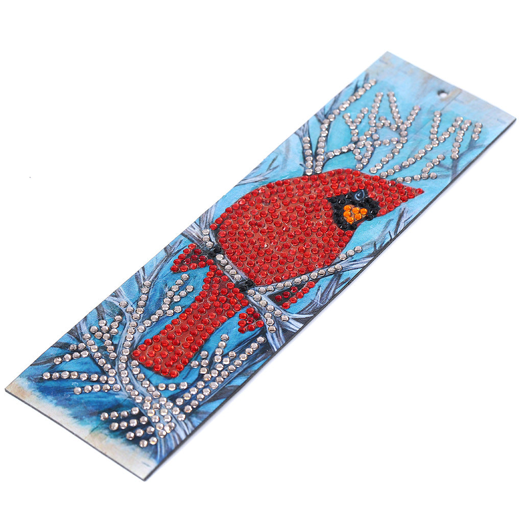 5d Signet Diamant Peinture Red Bird Diy Signet avec pendentif