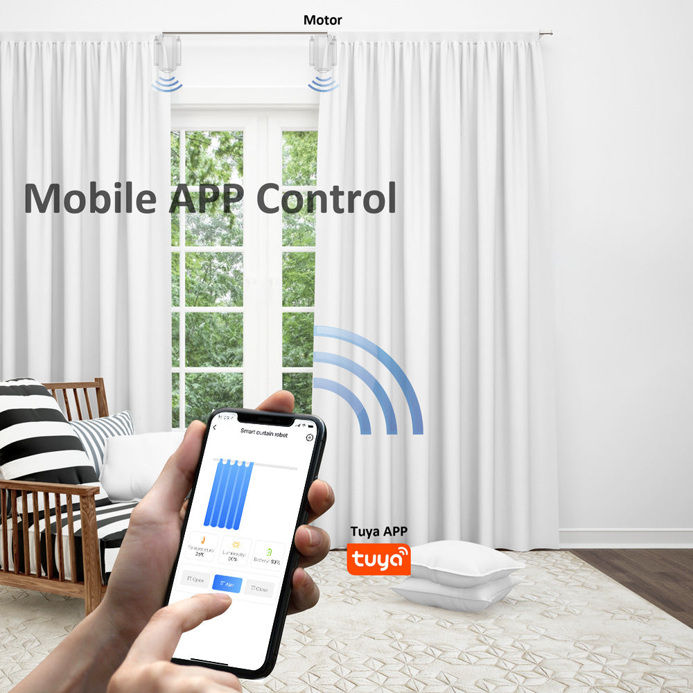 Rideaux Bluetooth sans fil automatique Curtai