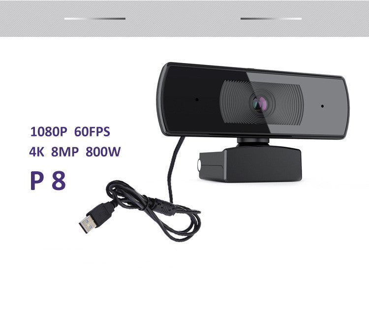 4K HD AF Autofocus Caméra d'ordinateur USB Microphone intégré avec protection de la vie privée