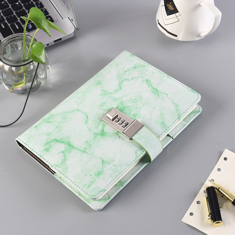 Livre de mot de passe rétro avec carnet de notes de verrouillage Creative Simple Student's Diary Children's Hand Accou