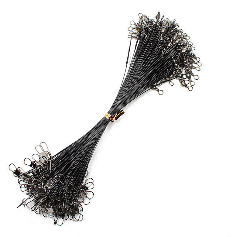 20PCS Anti Bite Steel ligne de pêche acier fil Leader avec pivotant accessoire de pêche plomb Co