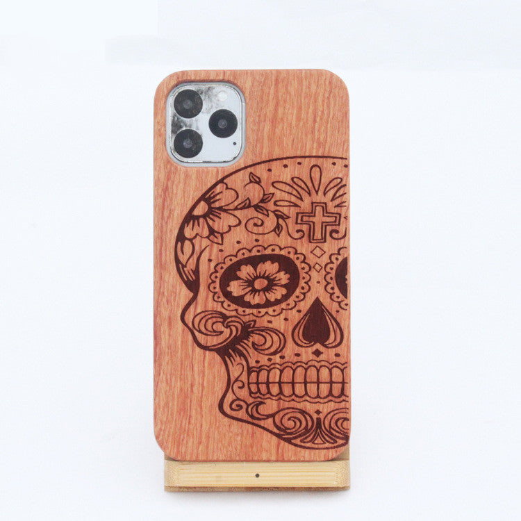 Couverture de protection en bois de bambou embossé Apple 12 Rosewood Coque de téléphone mobile 12promax Lumière A