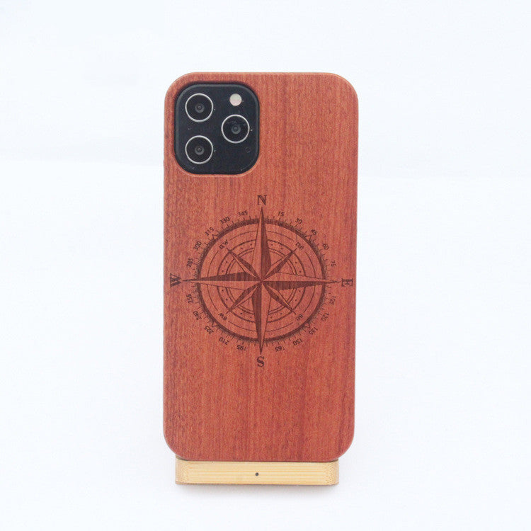 Couverture de protection en bois de bambou embossé Apple 12 Rosewood Coque de téléphone mobile 12promax Lumière A