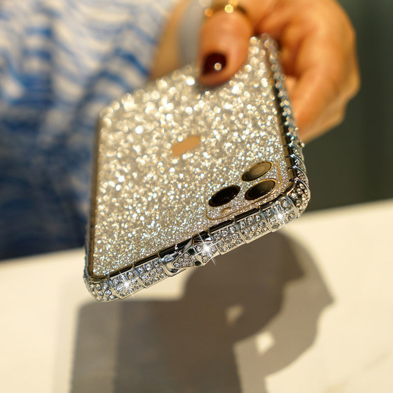 Cas de téléphone portable pour femmes avec diamants et boîtier diamant de luxe