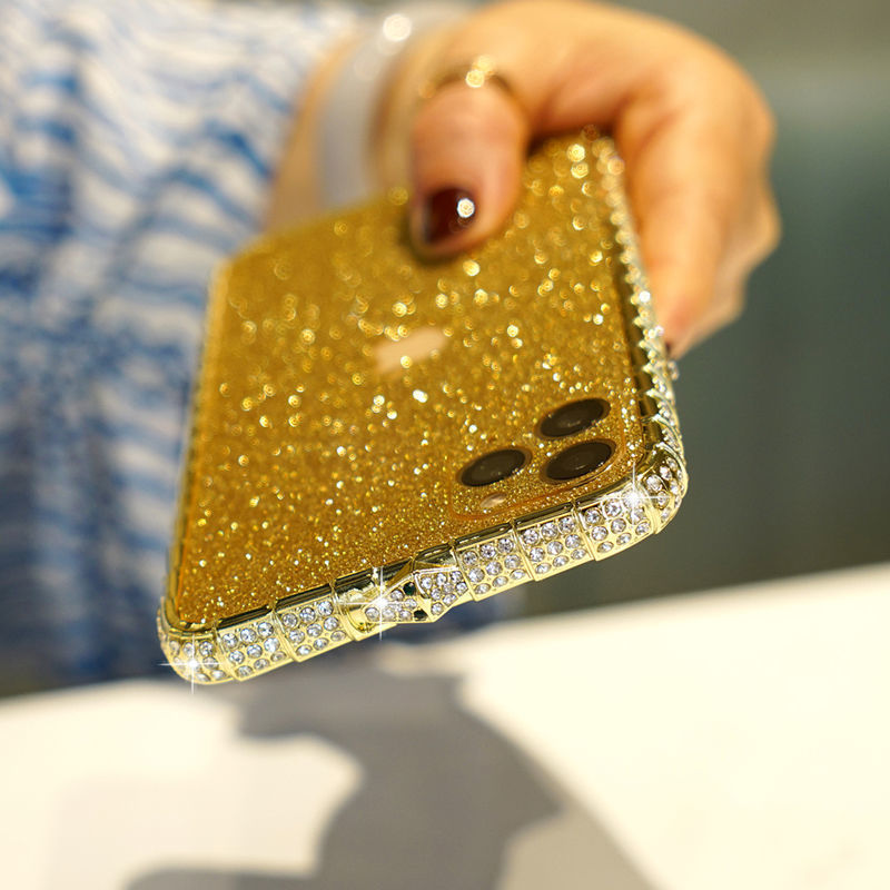 Cas de téléphone portable pour femmes avec diamants et boîtier diamant de luxe