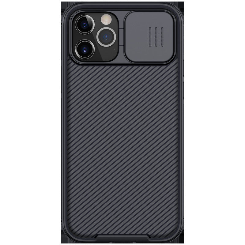 Convient pour miroir noir couverture coulissante Gants anti-drop mobile téléphone Case