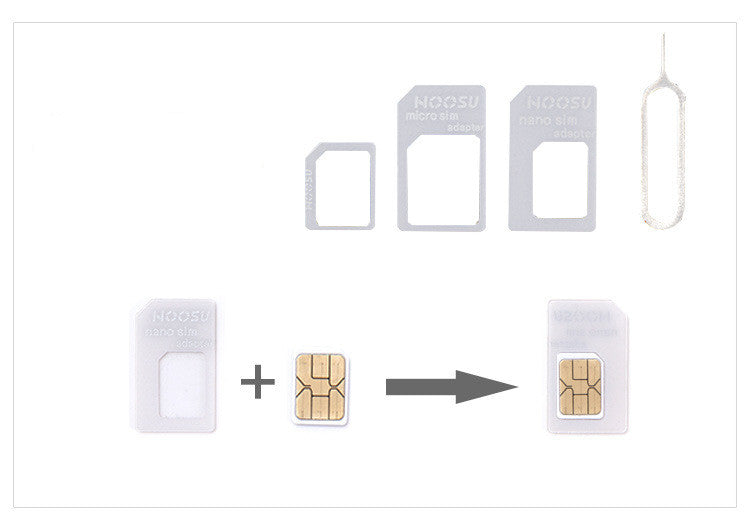 Carte SIM Carte de récupération d'épingle Carte de téléphone mobile Manche Carte de conversion quatre en un