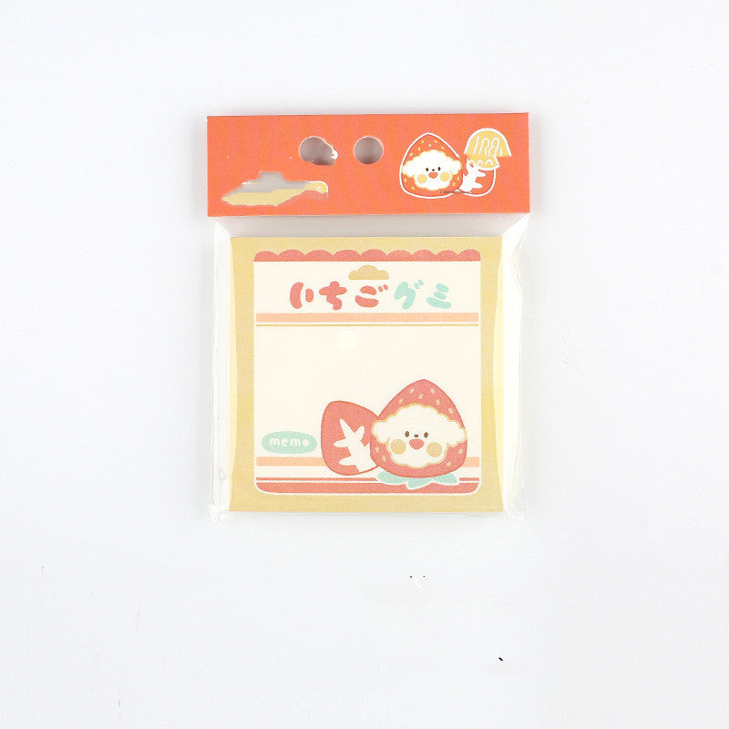 MINKYS Kawaii 100 feuilles Mémo de fraise de lait mignon Note quotidienne