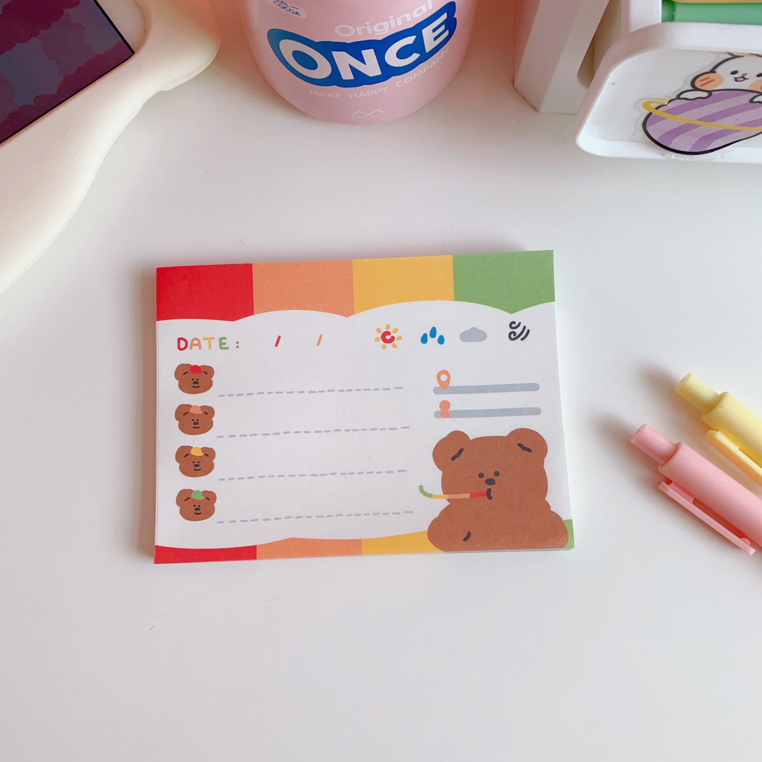Kawaii Mémo Pads Note Paper Daily pour le faire vérifier
