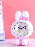 Cute Cartoon Stéréo Dual Music Réveil Mute Sweep Second Snooze Night Light