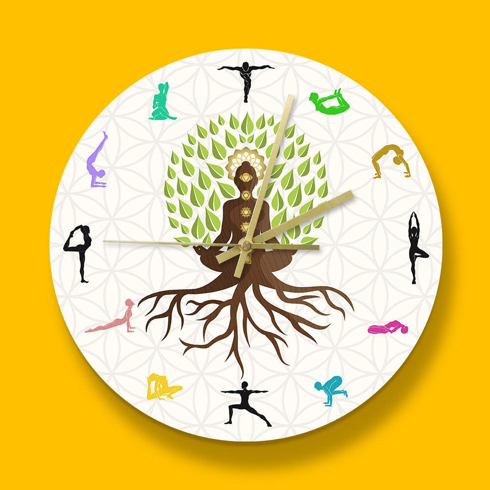 Yoga Action Personnalité Horloge Murale Horloge