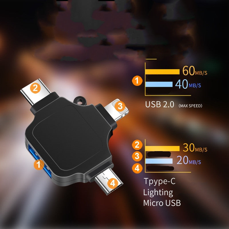 Convient pour Apple type-c Android trois-en-un adaptateur connecteur U disque USB convertisseur