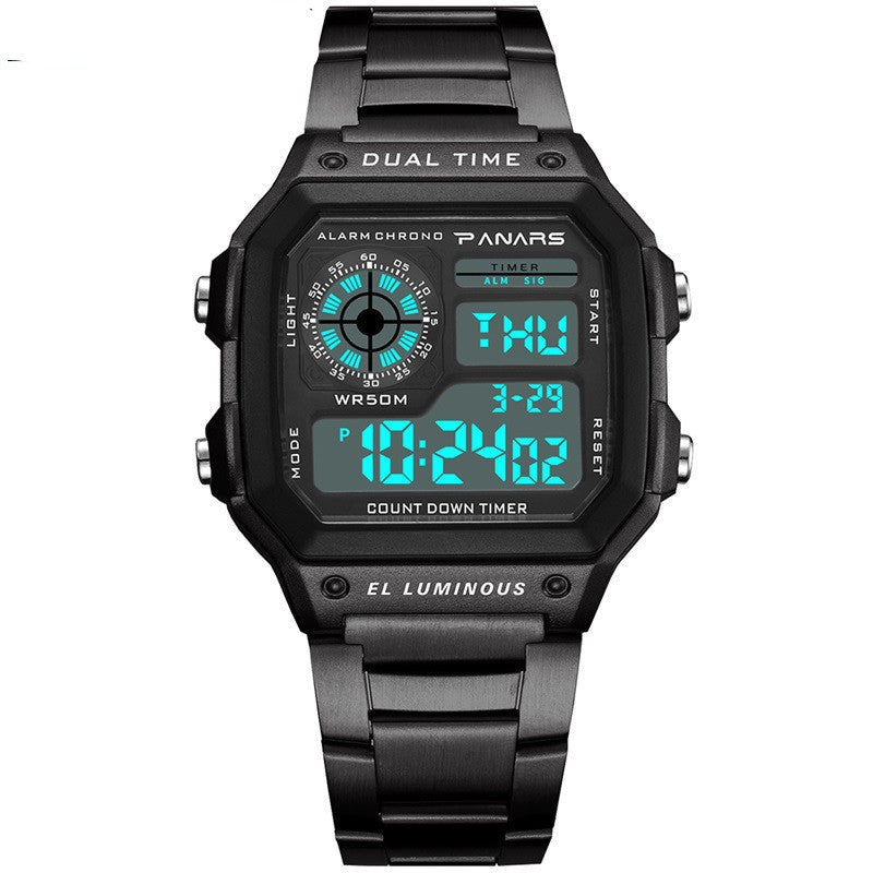 Imperméable Multifonctionnel Imperméable Sports Watch Square Fashion Electronic Watch