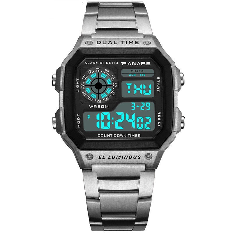 Imperméable Multifonctionnel Imperméable Sports Watch Square Fashion Electronic Watch