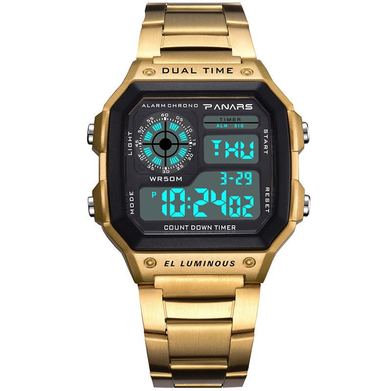 Imperméable Multifonctionnel Imperméable Sports Watch Square Fashion Electronic Watch