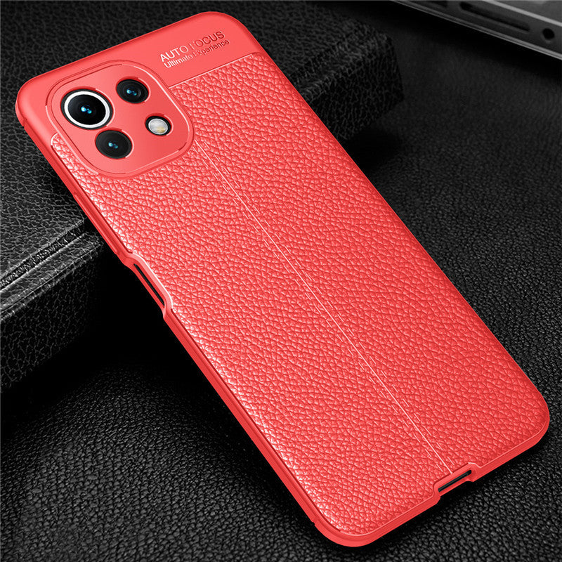 Lychee Motif en cuir Couverture de protection pour téléphone portable pour hommes
