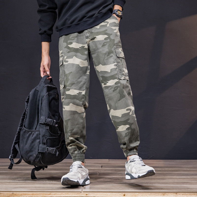 Pantalons de camouflage de printemps pour hommes Version coréenne de la tendance de la chaussure