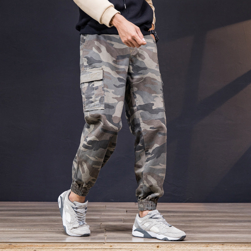 Pantalons de camouflage de printemps pour hommes Version coréenne de la tendance de la chaussure