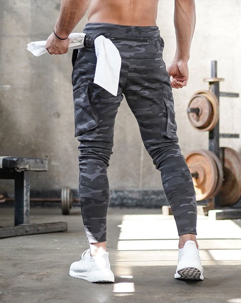 Pantalon sport Fitness pour hommes Pantalon de pendaison Courant Pantalon d'entraînement pieds