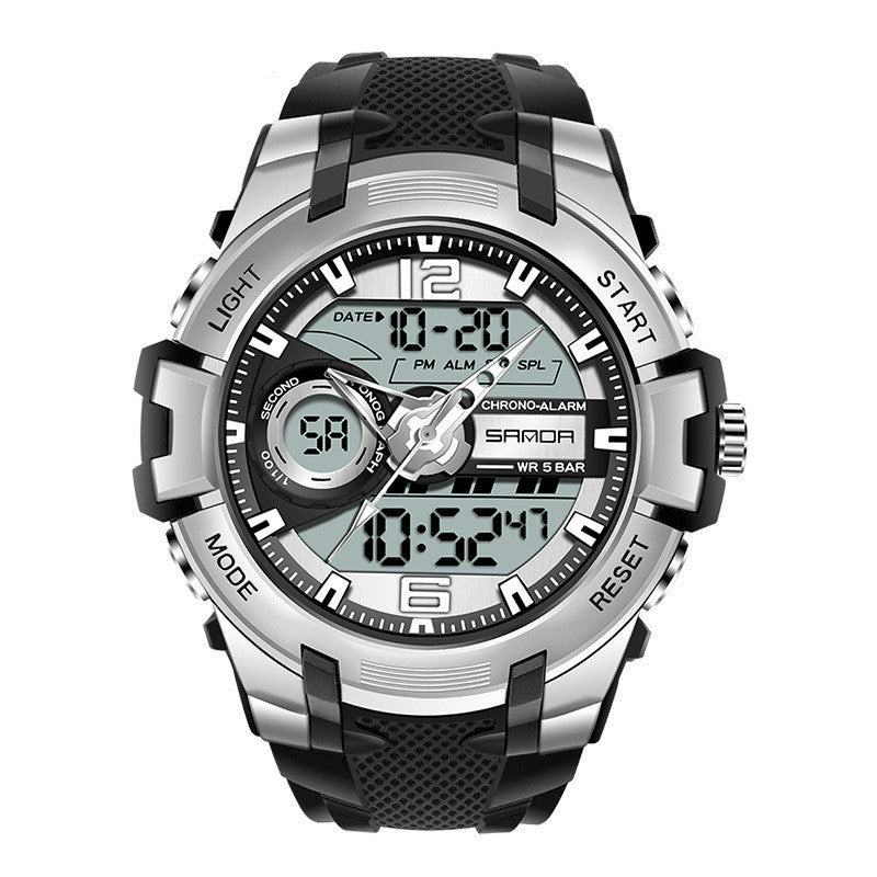 Homme Grand Cadran Imperméable Montre Personnalité Montre électronique Tendance de la mode