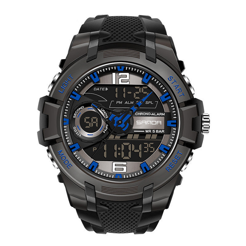 Homme Grand Cadran Imperméable Montre Personnalité Montre électronique Tendance de la mode