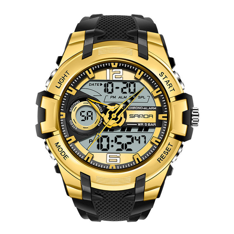 Homme Grand Cadran Imperméable Montre Personnalité Montre électronique Tendance de la mode