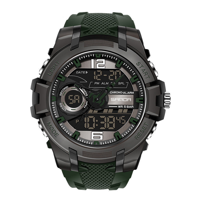 Homme Grand Cadran Imperméable Montre Personnalité Montre électronique Tendance de la mode
