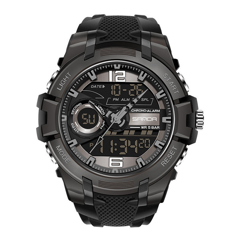 Homme Grand Cadran Imperméable Montre Personnalité Montre électronique Tendance de la mode