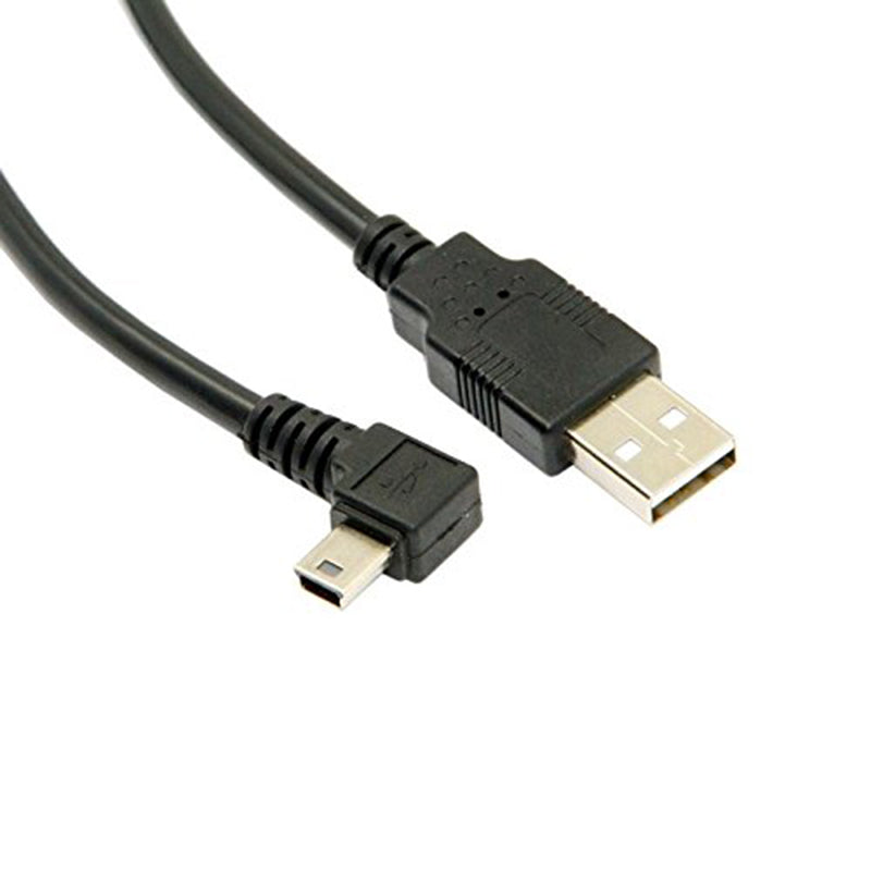 Epaisseur gauche Elbow Mini USB mâle vers USB2.0 mâle câble de données
