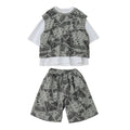 Garçons Handsome Shorts à manches courtes costume Tendance en trois parties