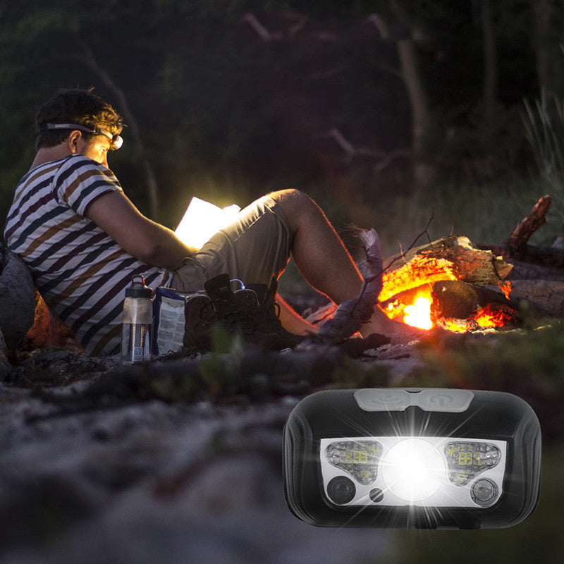 Capteur phare USB chargeant forte lumière extérieure lumière LED rouge lumière de course