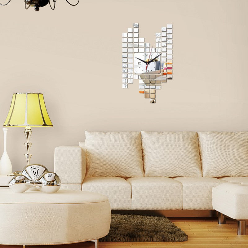 Stickers muraux Mosaic Horloge de décoration murale Horloge murale numérique