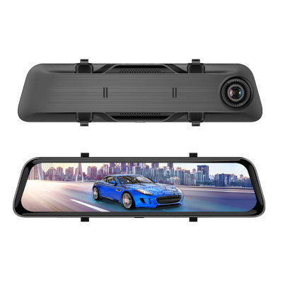 Streaming médias voiture DVR boucle d'enregistrement avant et arrière objectif 1080P2K 12 pouces écran LCD Bla
