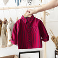 Chemise rayée pour enfants Coton manches longues