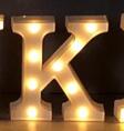 Lumineux LED Letter Number Night Light Anglais Alphabet Number Batterie Lampe Romantique Weddi