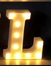Lumineux LED Letter Number Night Light Anglais Alphabet Number Batterie Lampe Romantique Weddi