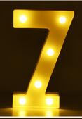 Lumineux LED Letter Number Night Light Anglais Alphabet Number Batterie Lampe Romantique Weddi