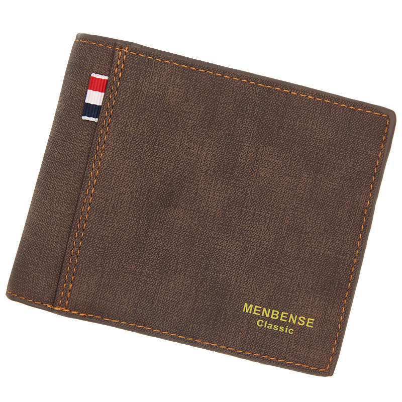Portefeuilles Homme Short Large capacity Mode Retro Tri-fold Sac Portefeuille Homme