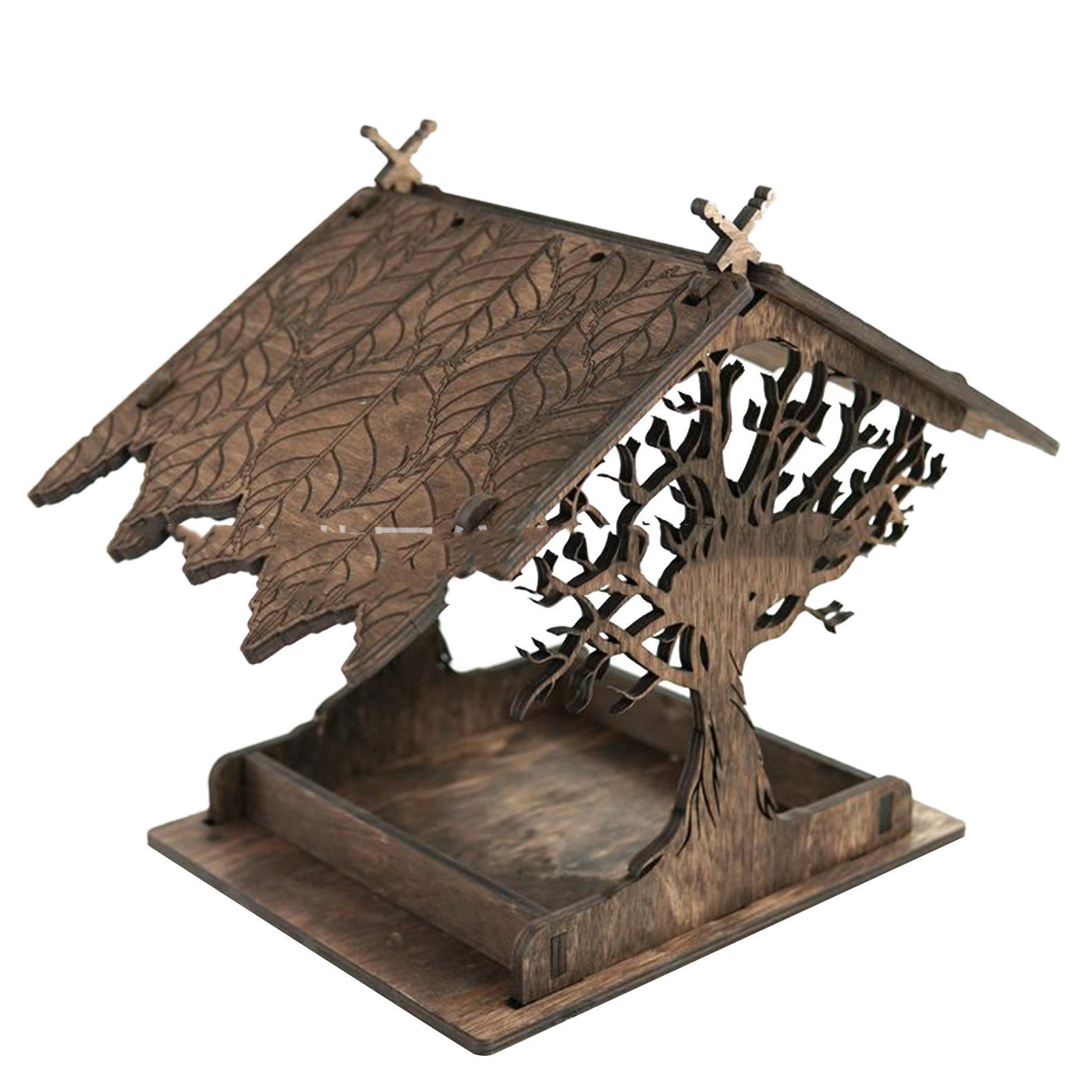 Jardin en bois Jardin extérieur Bird Feeder Jardin Pendentif Décoration Feeder