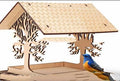 Jardin en bois Jardin extérieur Bird Feeder Jardin Pendentif Décoration Feeder