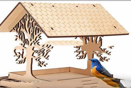 Jardin en bois Jardin extérieur Bird Feeder Jardin Pendentif Décoration Feeder