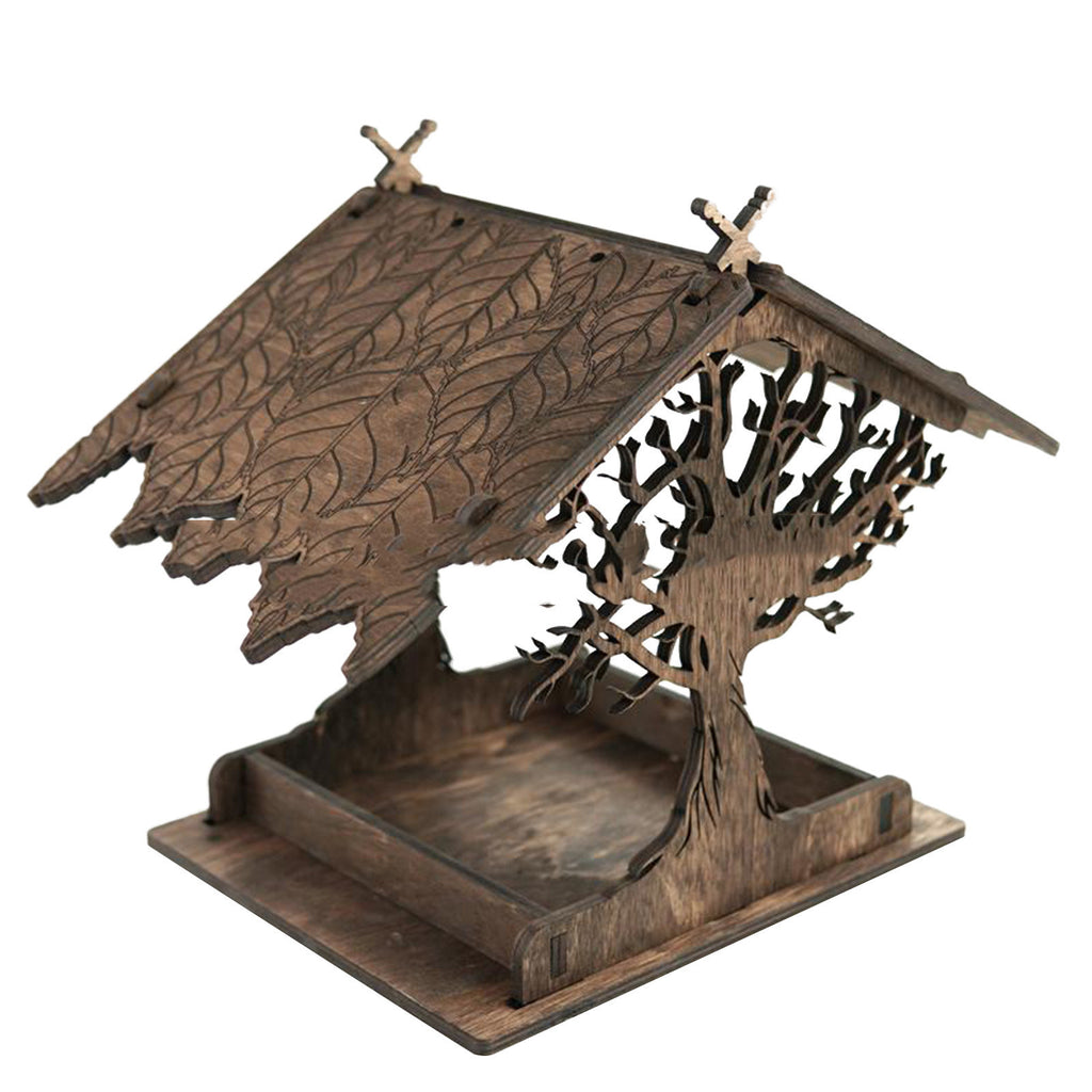 Jardin en bois Jardin extérieur Bird Feeder Jardin Pendentif Décoration Feeder