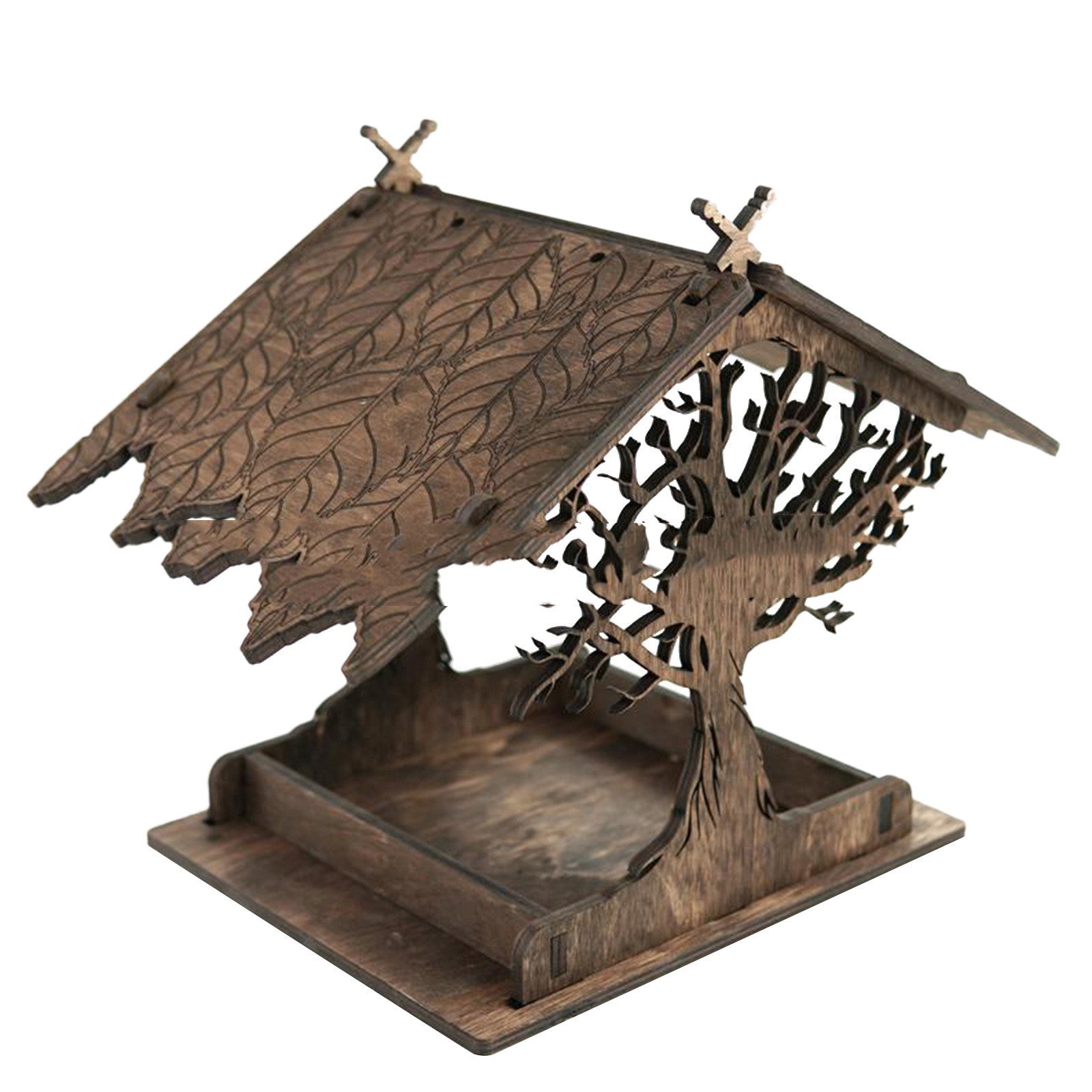 Jardin en bois Jardin extérieur Bird Feeder Jardin Pendentif Décoration Feeder