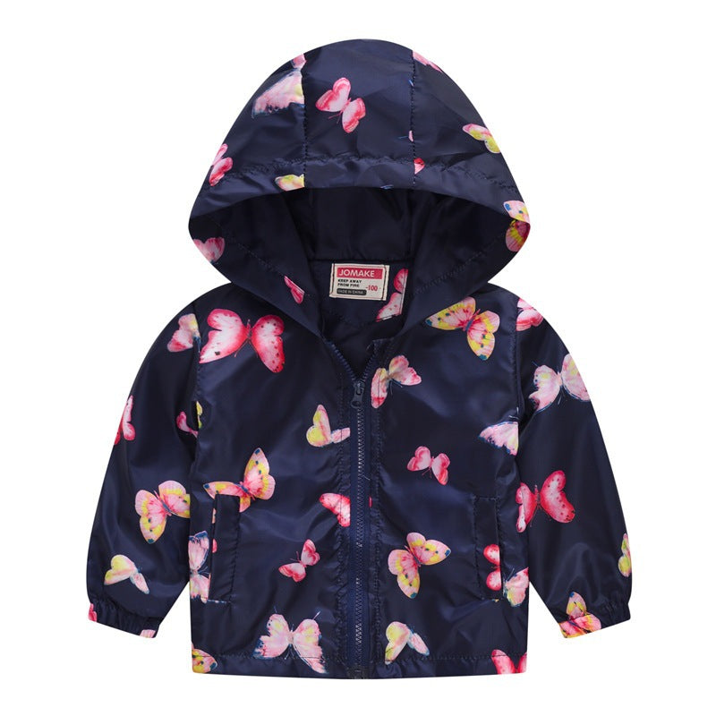 Le printemps et l'automne mince à capuche bébé mignon Zipper veste pour enfants