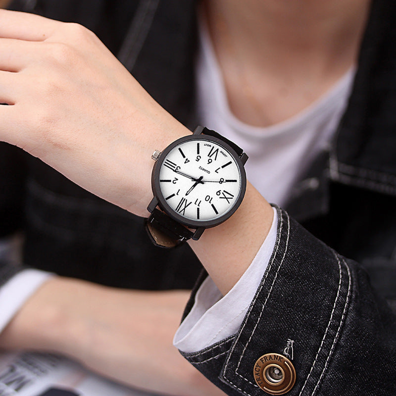 Fashion montre de couple d'échelle romaine tout-match