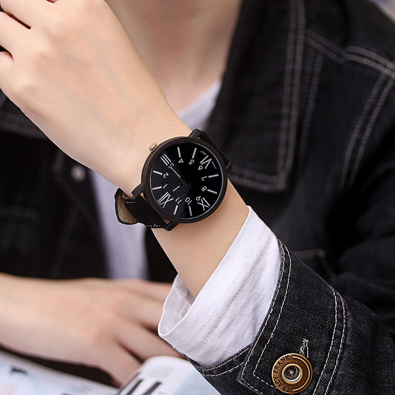 Fashion montre de couple d'échelle romaine tout-match